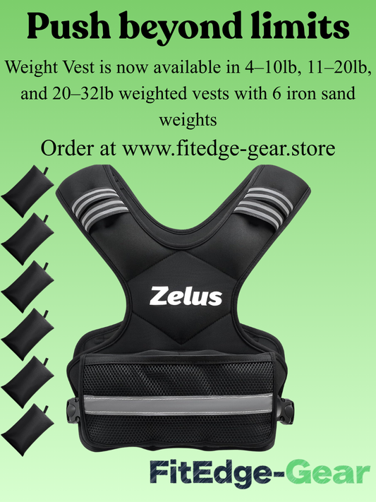 Adjustable Weighted Vest (11–20 lbs) | Strength & Cardio Training
